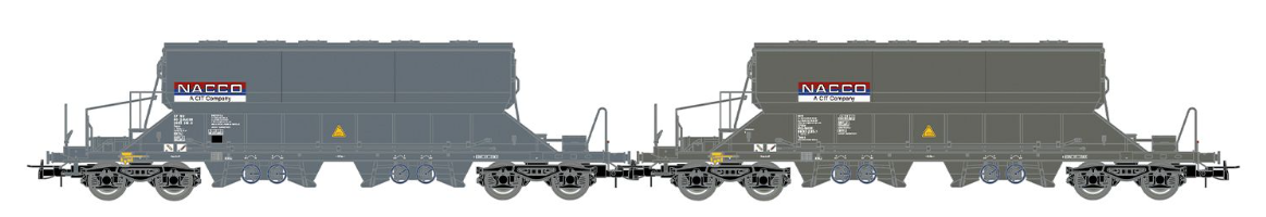 Coffret 2 wagons Trémie NACCO - RIVAROSSI - Référence HR6668 - Echelle 1/87