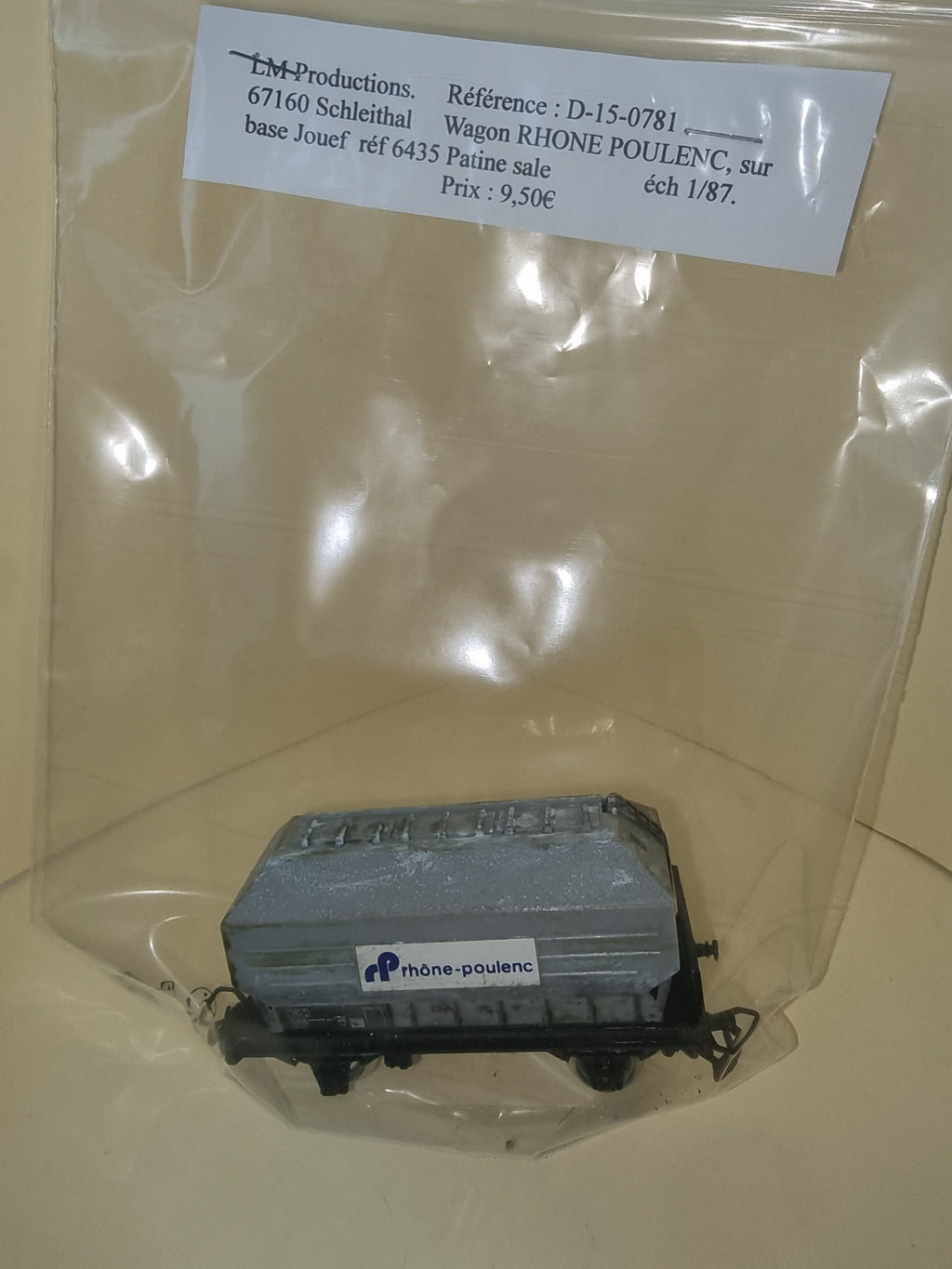 Wagon RHONE POULENC - SNCF - LM Productions - Référence D-15-0781 - Echelle 1/87