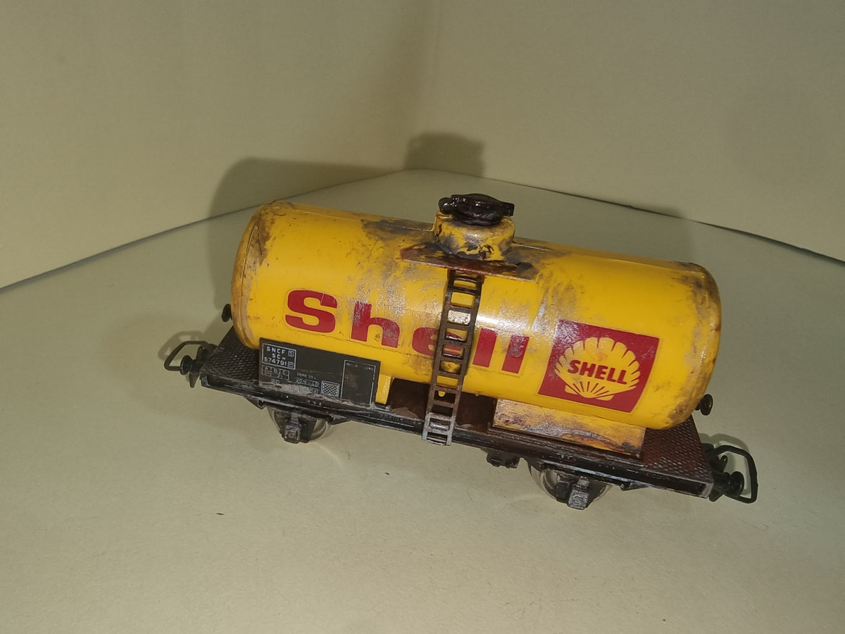 Wagon Citerne SHELL - SNCF - LM Productions - Référence D-15-0777 - Echelle 1/87