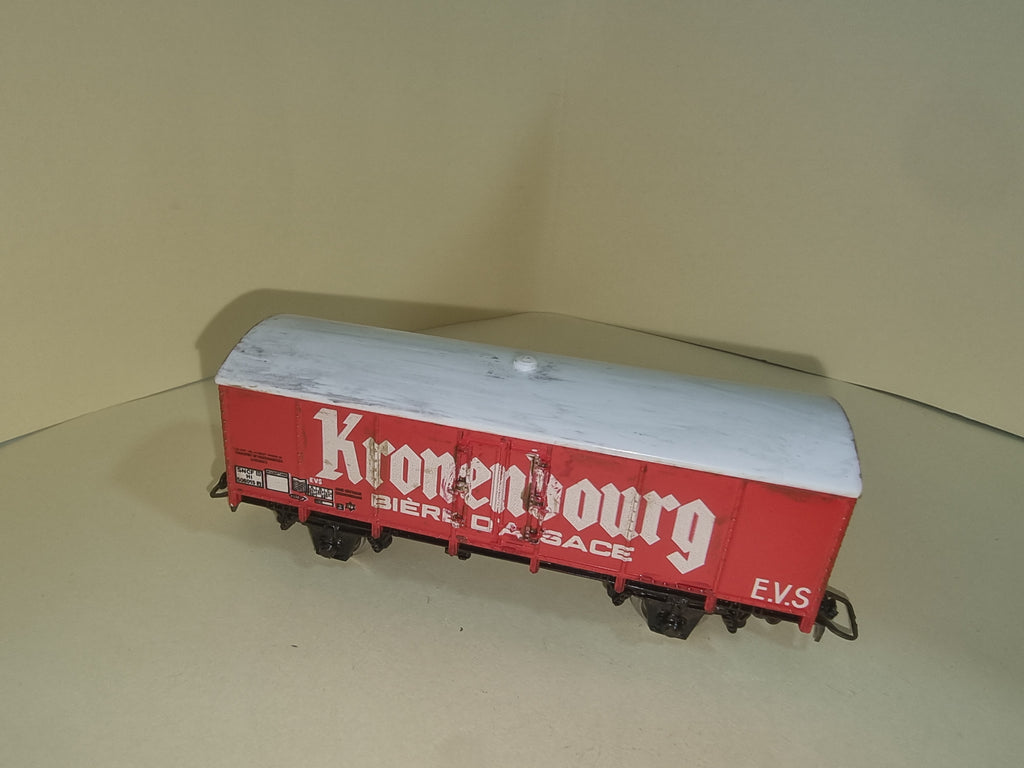 Wagon Couvert Kronenbourg - SNCF - LM Productions - Référence D-15-0779 - Echelle 1/87