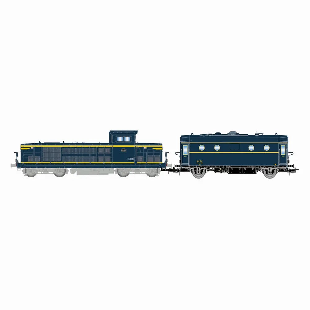 040DG18 + Fourgon - SNCF - JOUEF - Référence HJ2473 - Echelle 1/87
