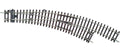 Aiguillage enroulé droit R3 - PIKO - Référence P55228 - Echelle 1/87