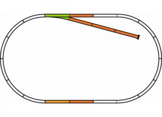 Voie A ballast Set B - PIKO - Référence P55311 - Echelle 1/87