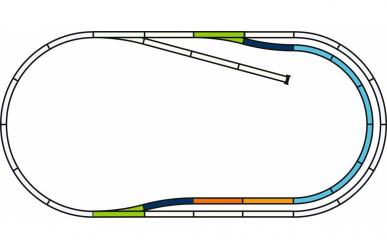 Voie A ballast Set C - PIKO - Référence P55321 - Echelle 1/87