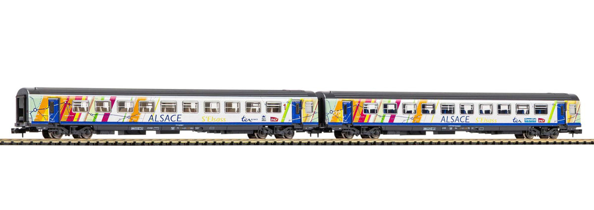 2 Voitures Corail ALSACE 1/2cl - SNCF - PIKO - Référence P94509 - Echelle 1/160