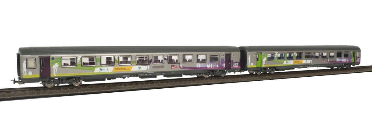 2 Voitures Corail VTU REMI 1/2cl - SNCF - PIKO - Référence P97134 - Echelle 1/87