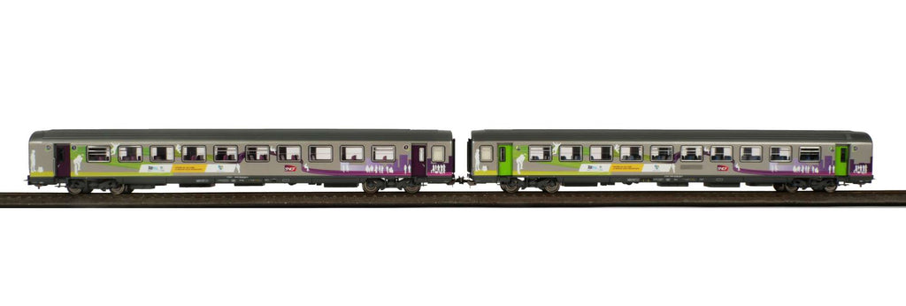 2 Voitures Corail VTU REMI 1/2cl - SNCF - PIKO - Référence P97134 - Echelle 1/87