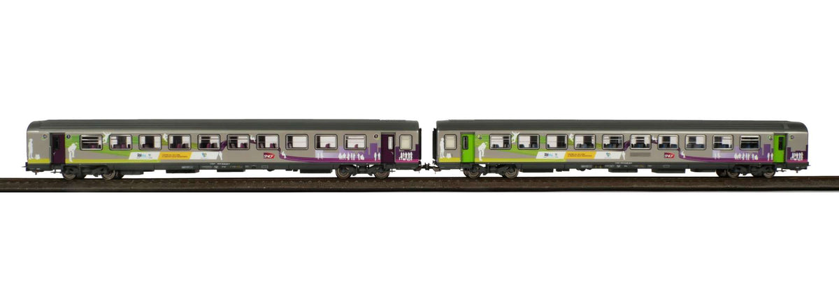 2 Voitures Corail VTU REMI 1/2cl - SNCF - PIKO - Référence P97134 - Echelle 1/87