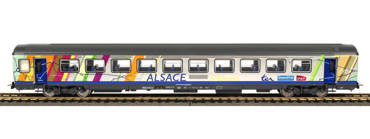2 Voitures Corail ALSACE 1cl 2cl - SNCF - PIKO - Référence P97143 - Echelle 1/87