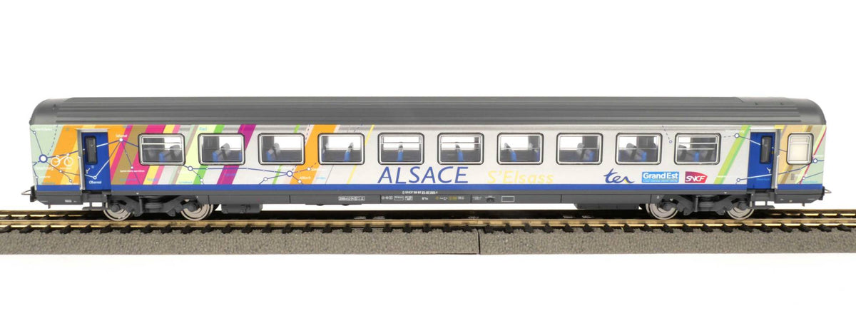 2 Voitures Corail ALSACE 2cl - SNCF - PIKO - Référence P97144 - Echelle 1/87