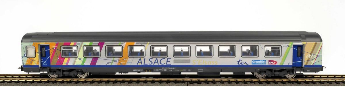 2 Voitures Corail ALSACE 2cl - SNCF - PIKO - Référence P97144 - Echelle 1/87