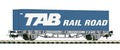 Plat avec conteneur 40' TAB RAIL ROAD -  PIKO - Référence P97167 - Echelle 1/87