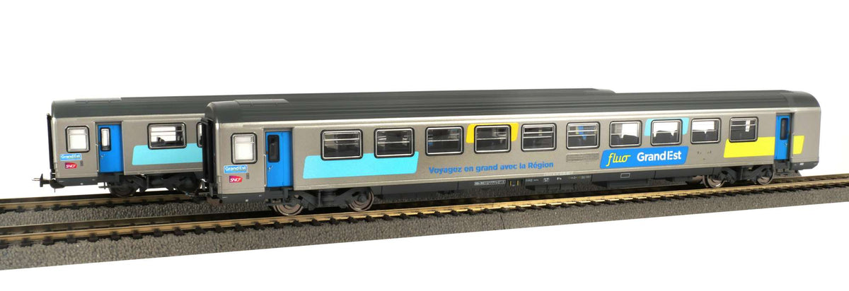 2 Voitures Corail ALSACE 2cl - SNCF - PIKO - Référence P97312 - Echelle 1/87