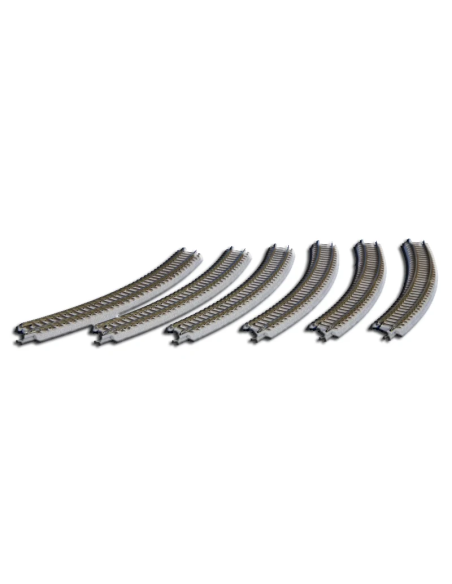 Rails courbes R245mm 30° - AZAR - Référence R014 - Echelle 1/220