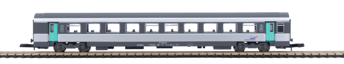 Voitures CORAIL VTU 2em - Nouvelle décoration SNCF - AZAR - Référence V01-CPP2 - Echelle Z