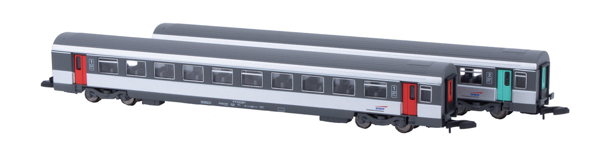 Voitures CORAIL VTU 1/2em - Nouvelle décoration SNCF - AZAR - Référence V01-CPP1 - Echelle Z