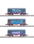 Coffret 3 bâché  - Graffitis - AZAR - Référence W03-TG1 - Echelle 1/220